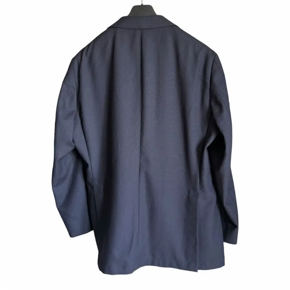 SuitSupply Havana Jetted Unlined Wool 4Ply Blazer 44S Black Rogna Quiet Luxury